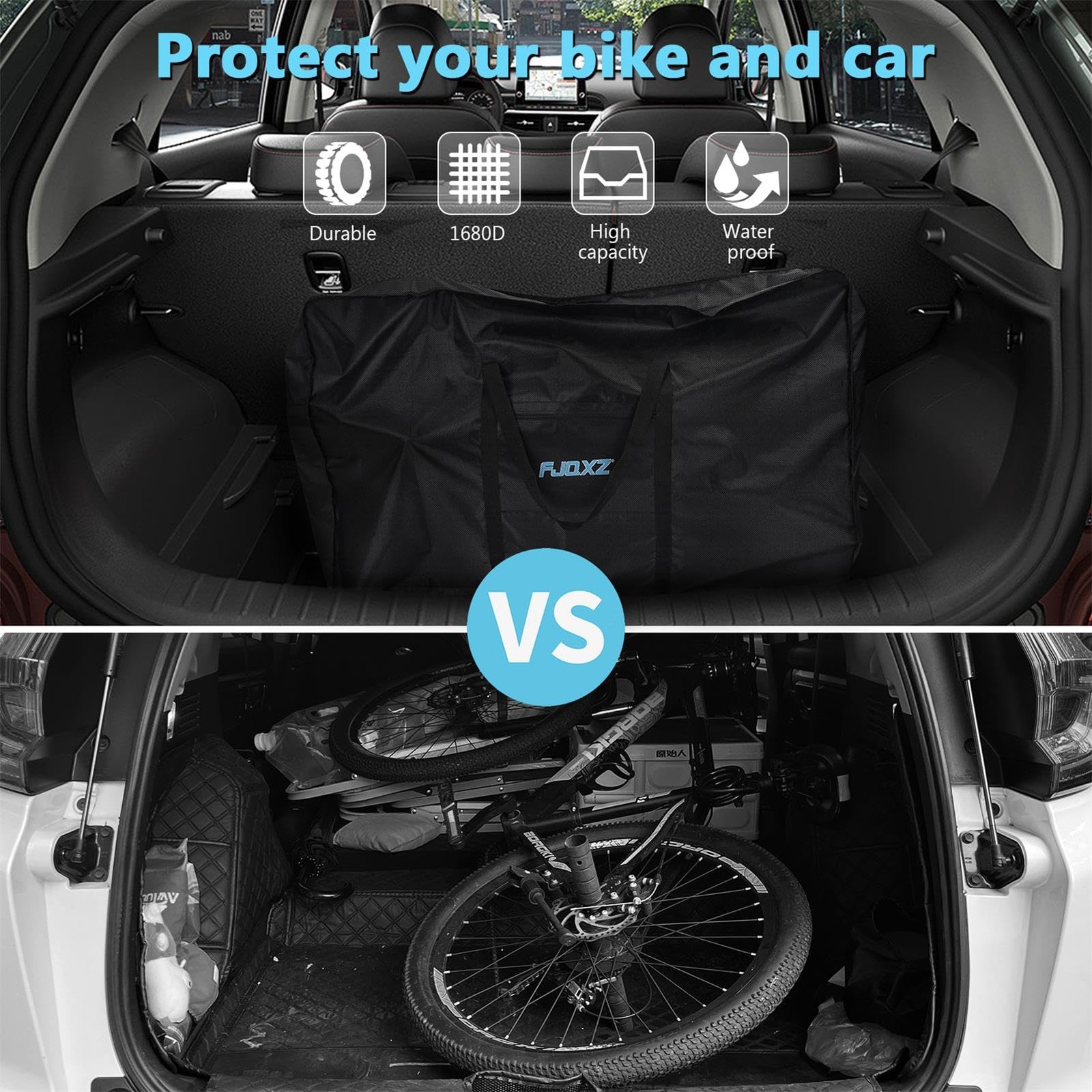 26" Folding Bike Transport Bag 700C Road Bicycle Travel Storage Bag Portable