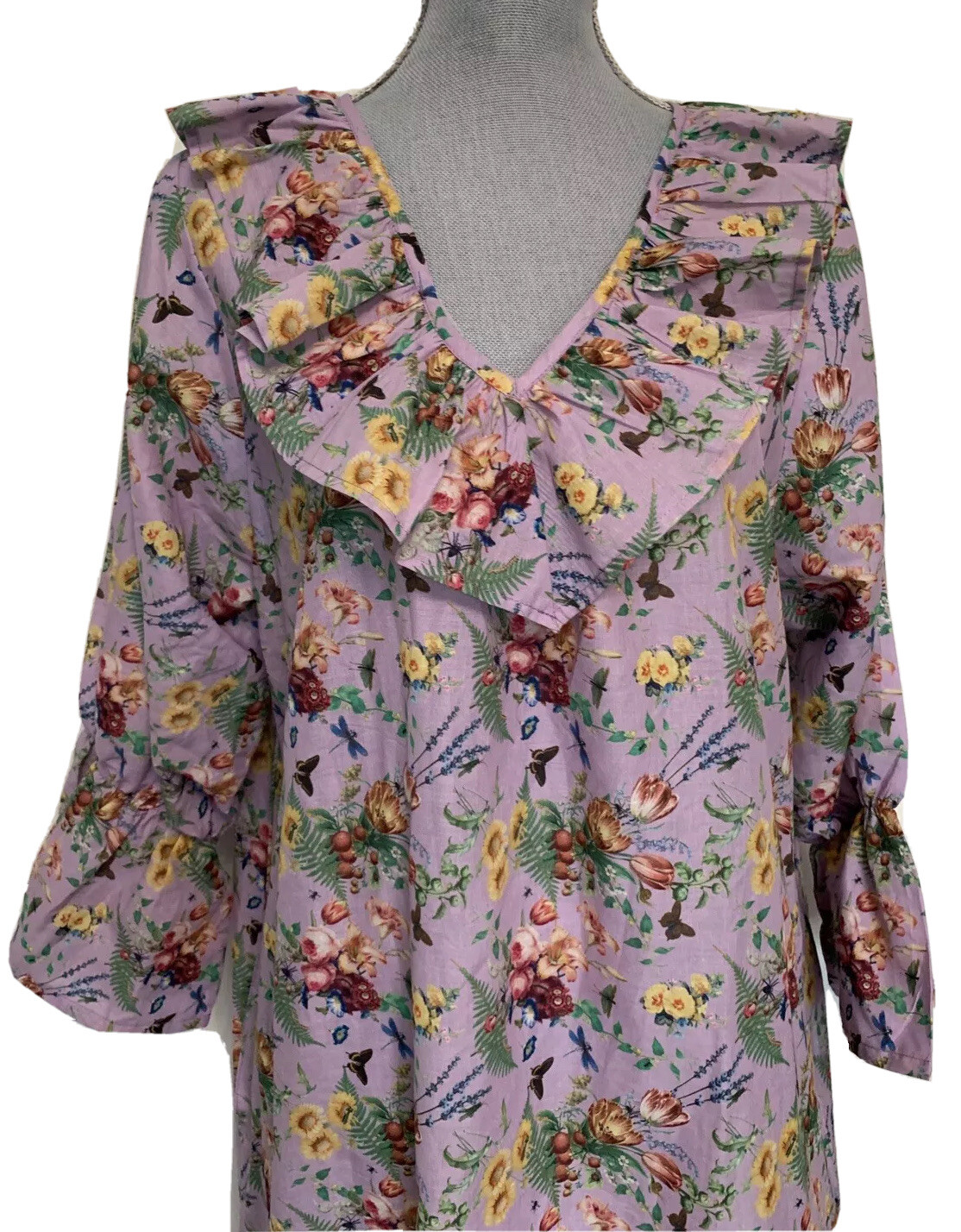 NEW Hopeless Romantic Nightgown XL / XXL 1x 2x roomy Cotton Ruffles Sleep dress