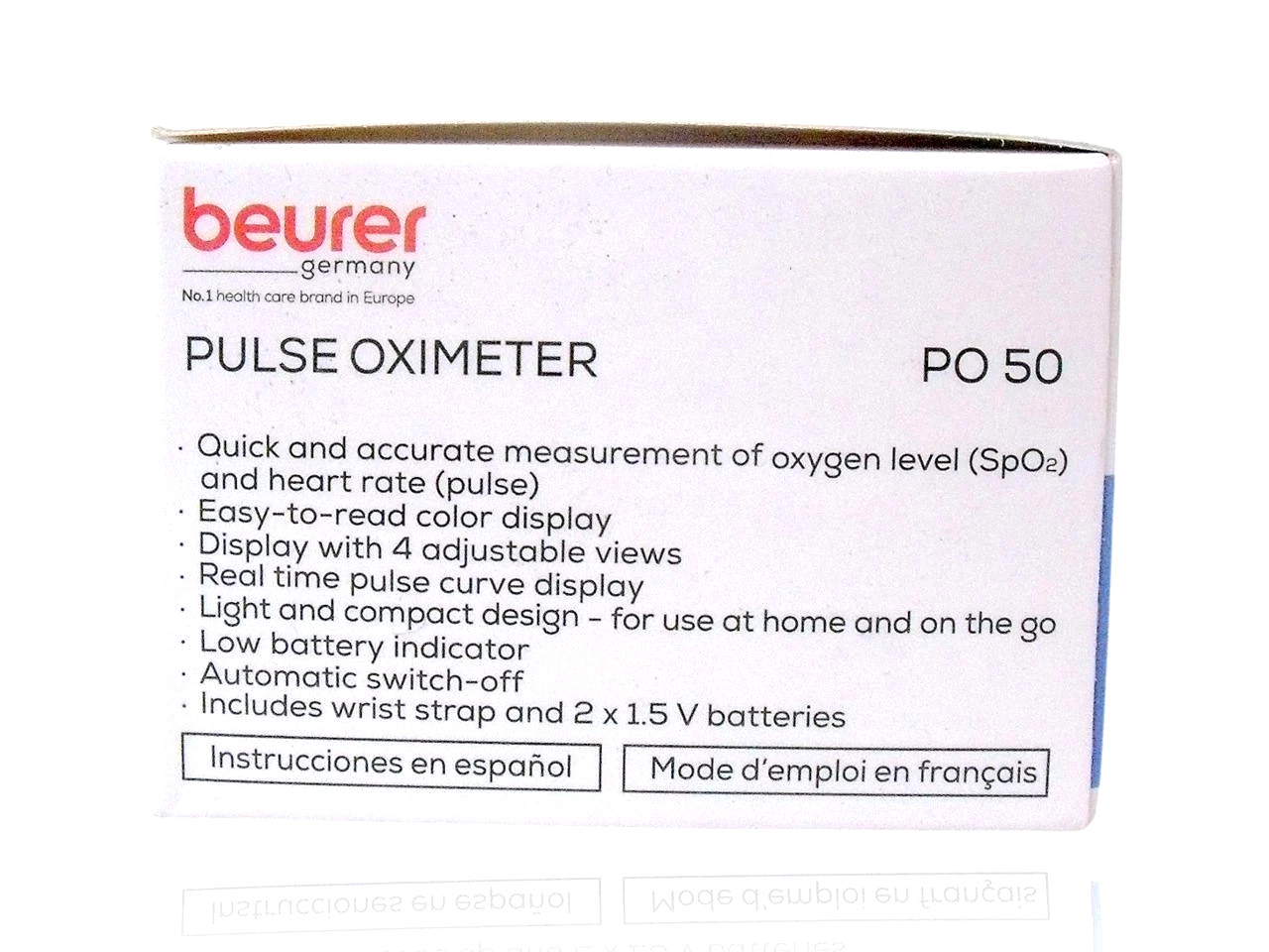 Beurer PO50 Fingertip Pulse Oximeter, Blood Oxygen Saturation Heart Rate Monitor