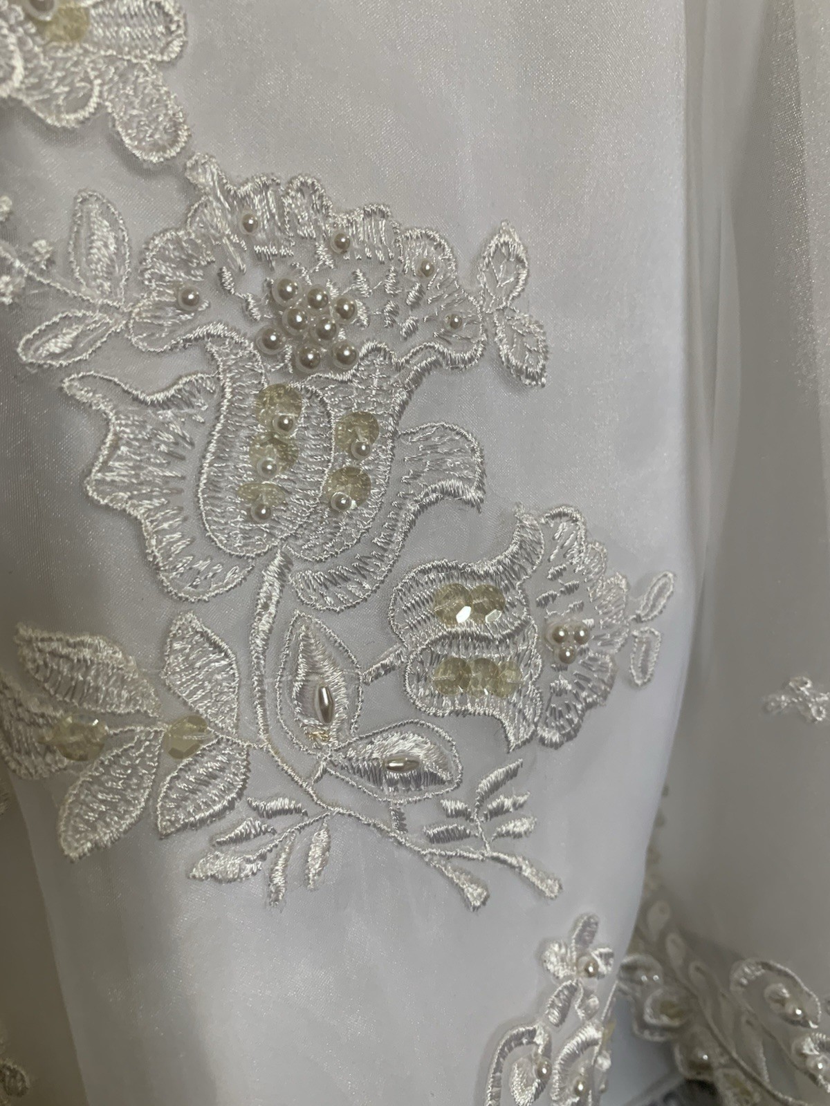 Vintage White Wedding Dress Bridal Originals Pearls Sequins Size 6 READ