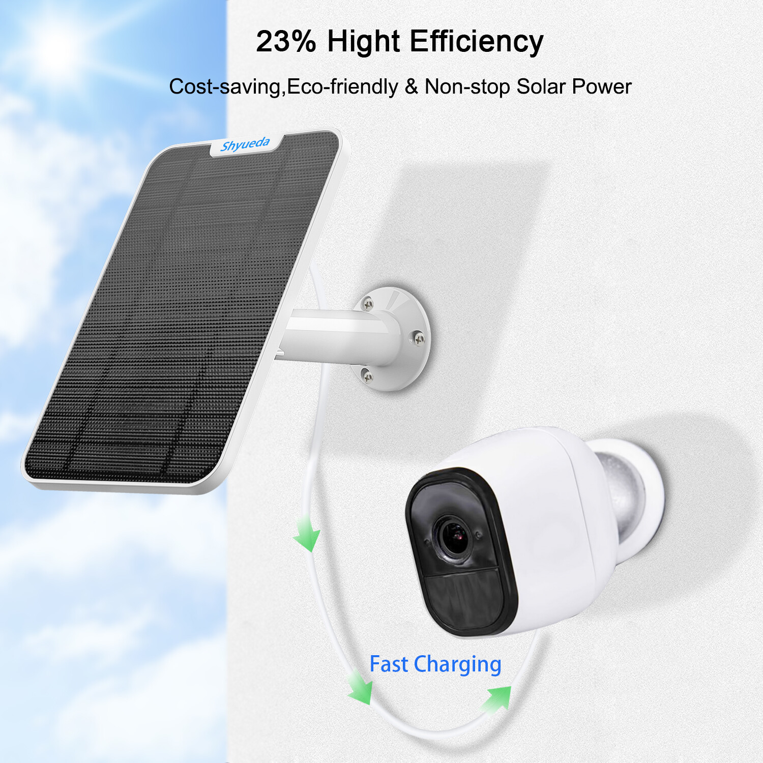 4W Solar Panel Charging for arlo pro 2,Power Cable wall Mount not for arlo pro