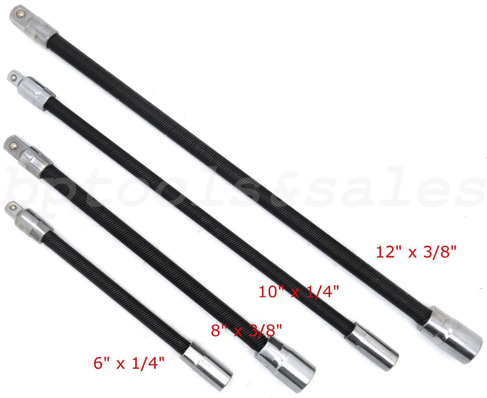 Flexible Extension Bars Long Socket 6" 8" 10" 12" Ratchet Flex 1/4" & 3/8" Drive
