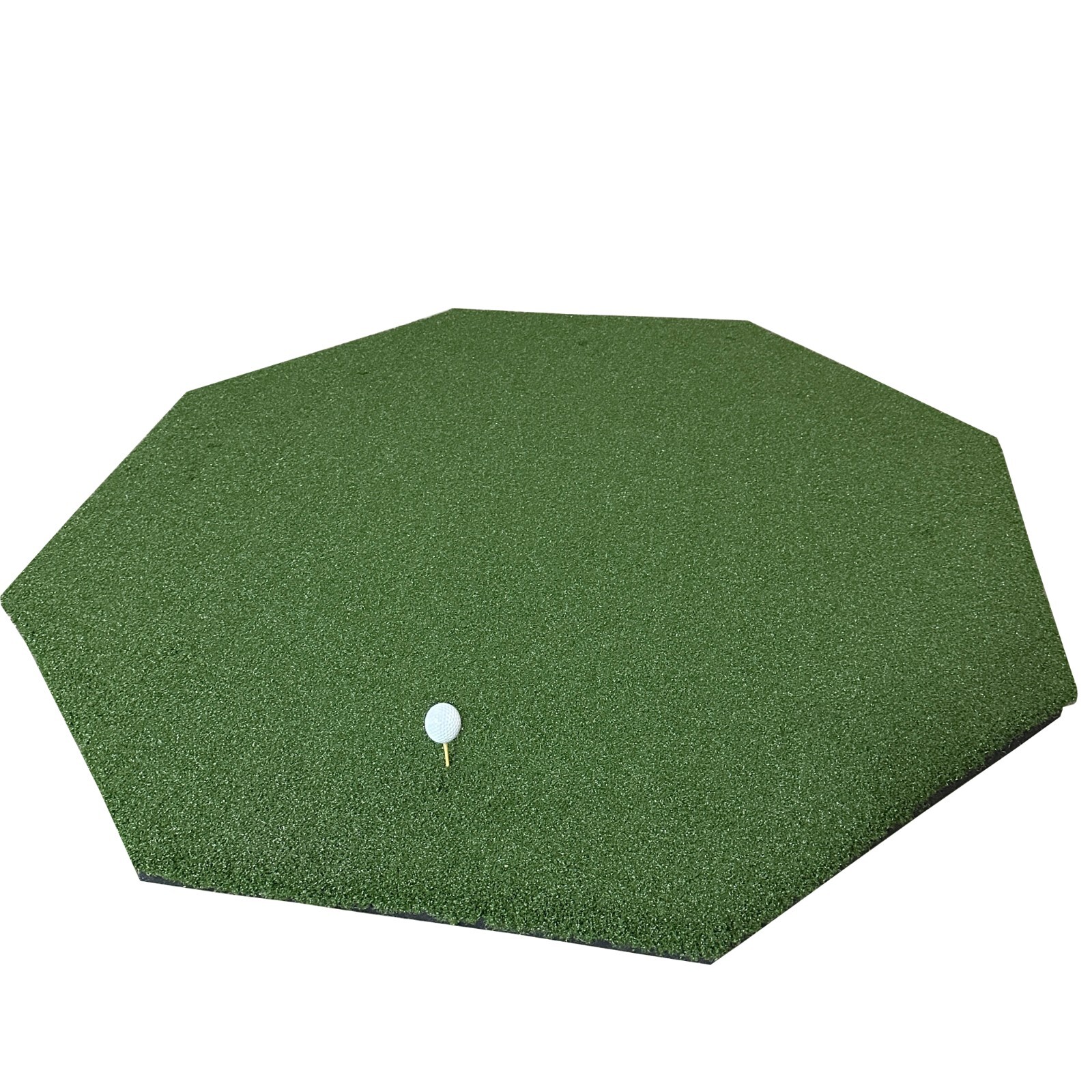 5' x 5' Golf Octagon Driving Range Tee Line Practice Mat - Holds A Wooden Tee