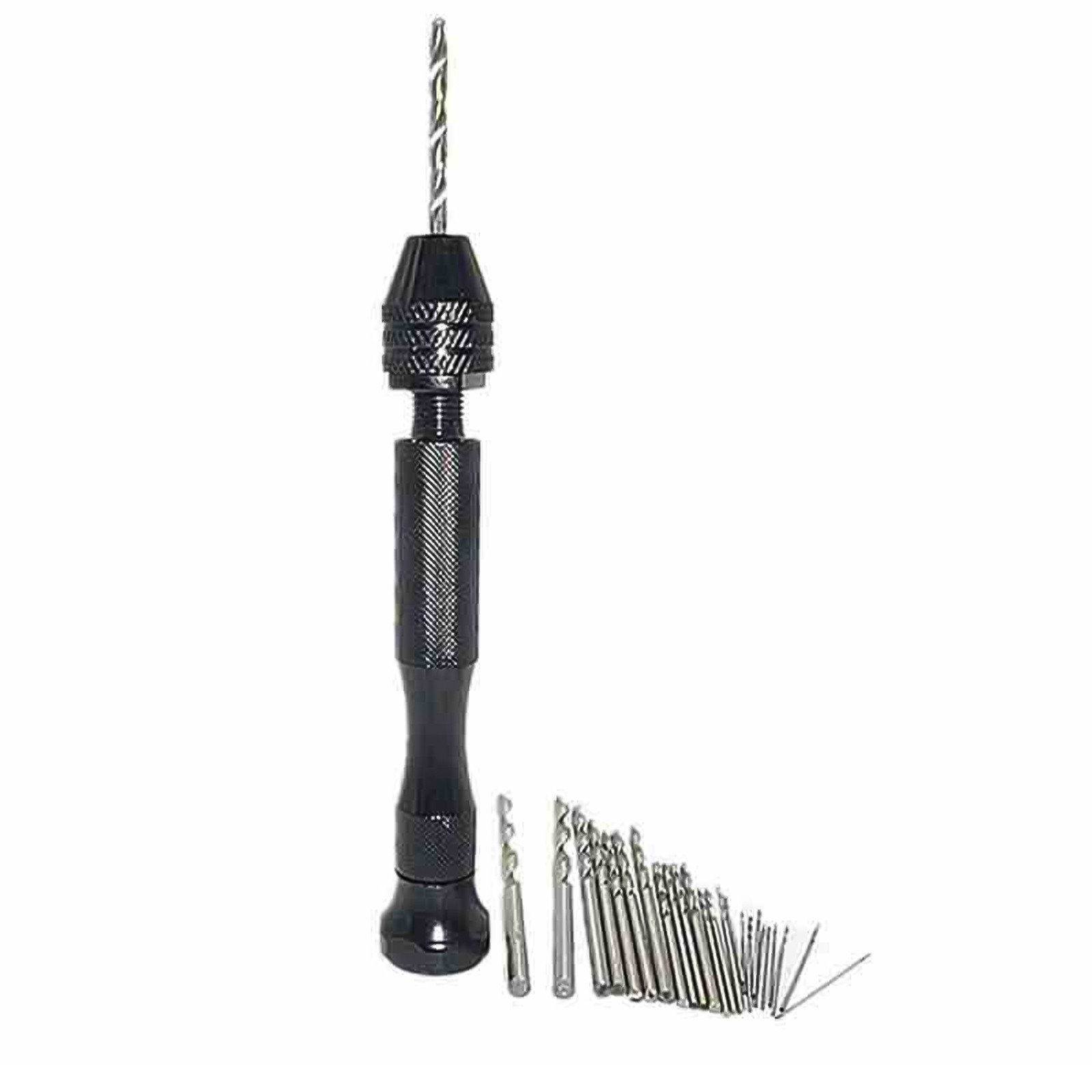 26pcs Mini Micro Hand Drill Bits Small Manual Keyless Chuck Pin Vise Rotary Tool