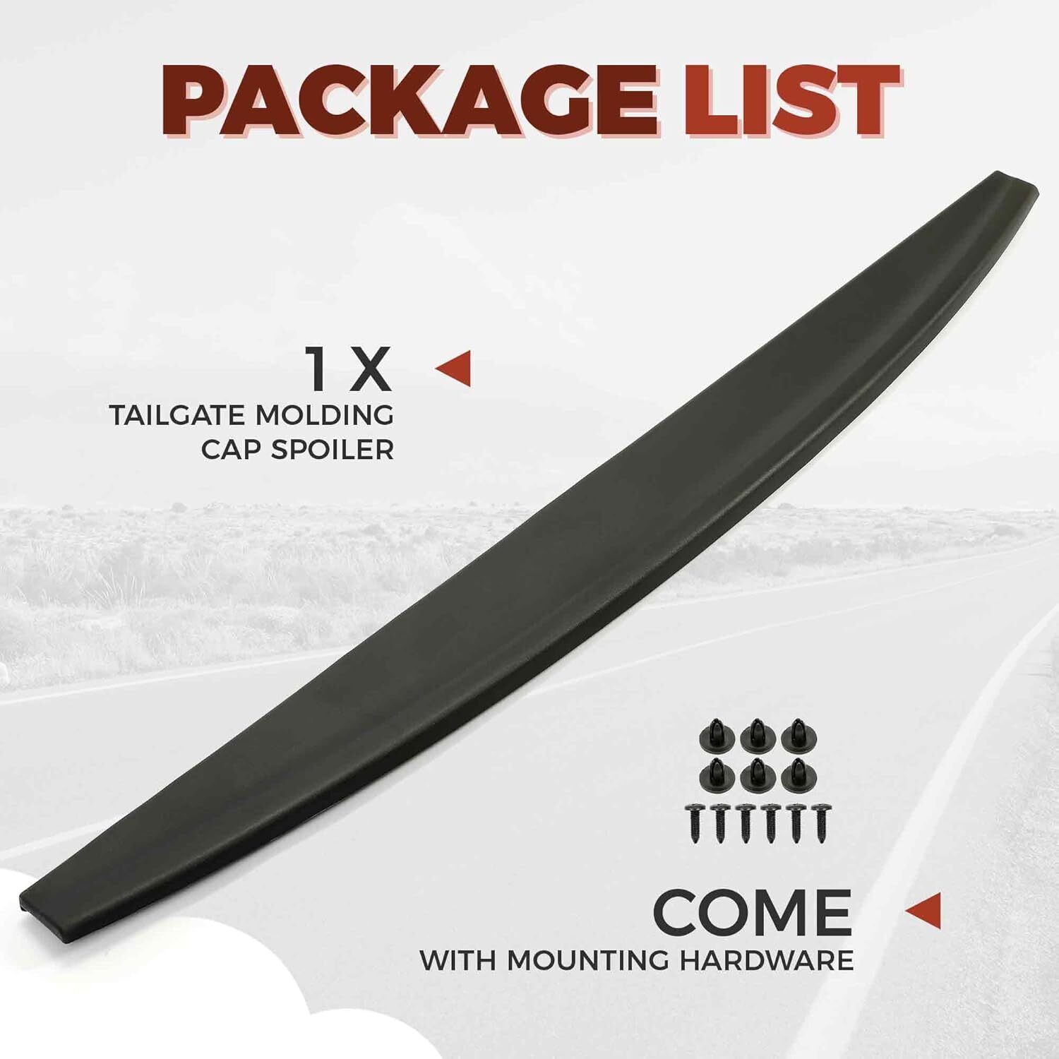 Tailgate Molding Cap Spoiler For 2009-2018 Ram 1500 Cover Top Protector Lip Trim