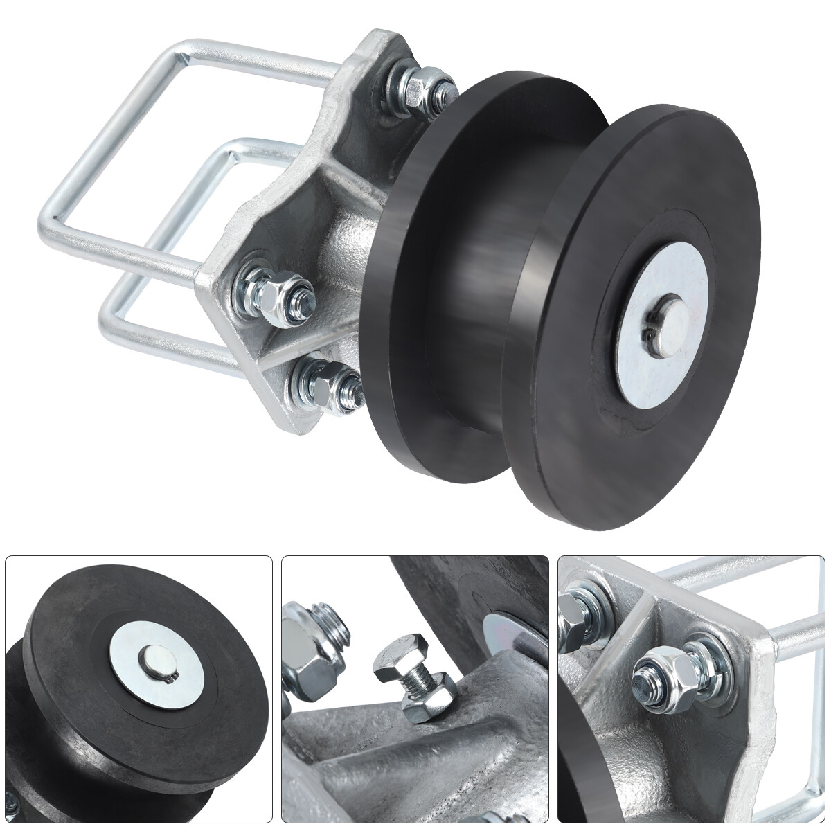 4" Square Post x 2" Square Gate Frame Premium Nylon Cantilever Roller Assembly