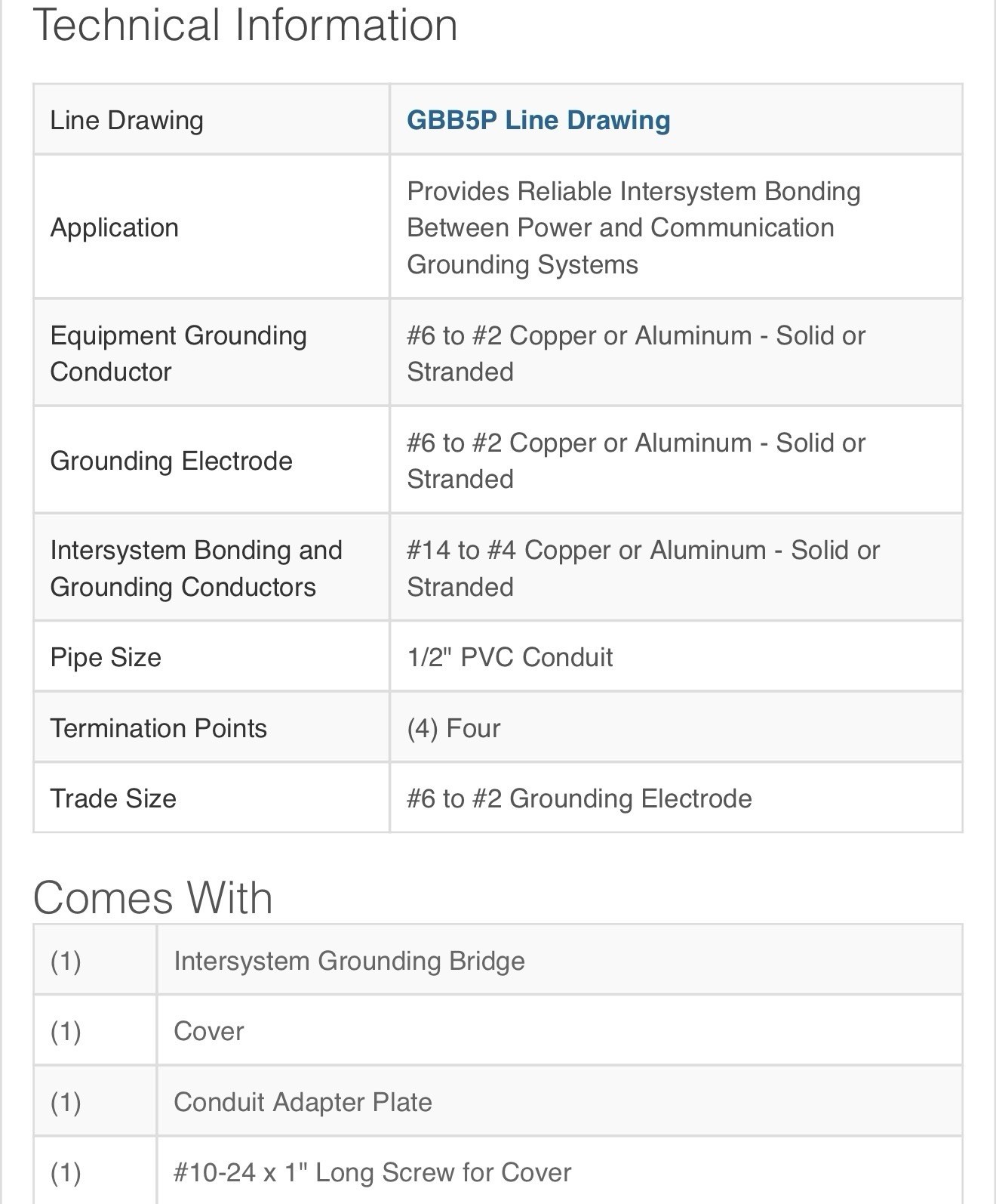 Arlington Industries GBB5P Bronze Grounding Bridge Kit PVC