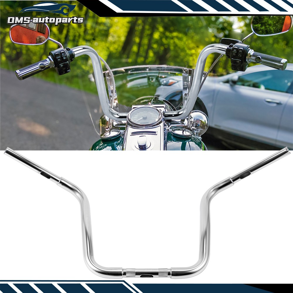 Chrome Rise 16" APE Cruved Handlebar For Harley Softail Road King Sportster 883