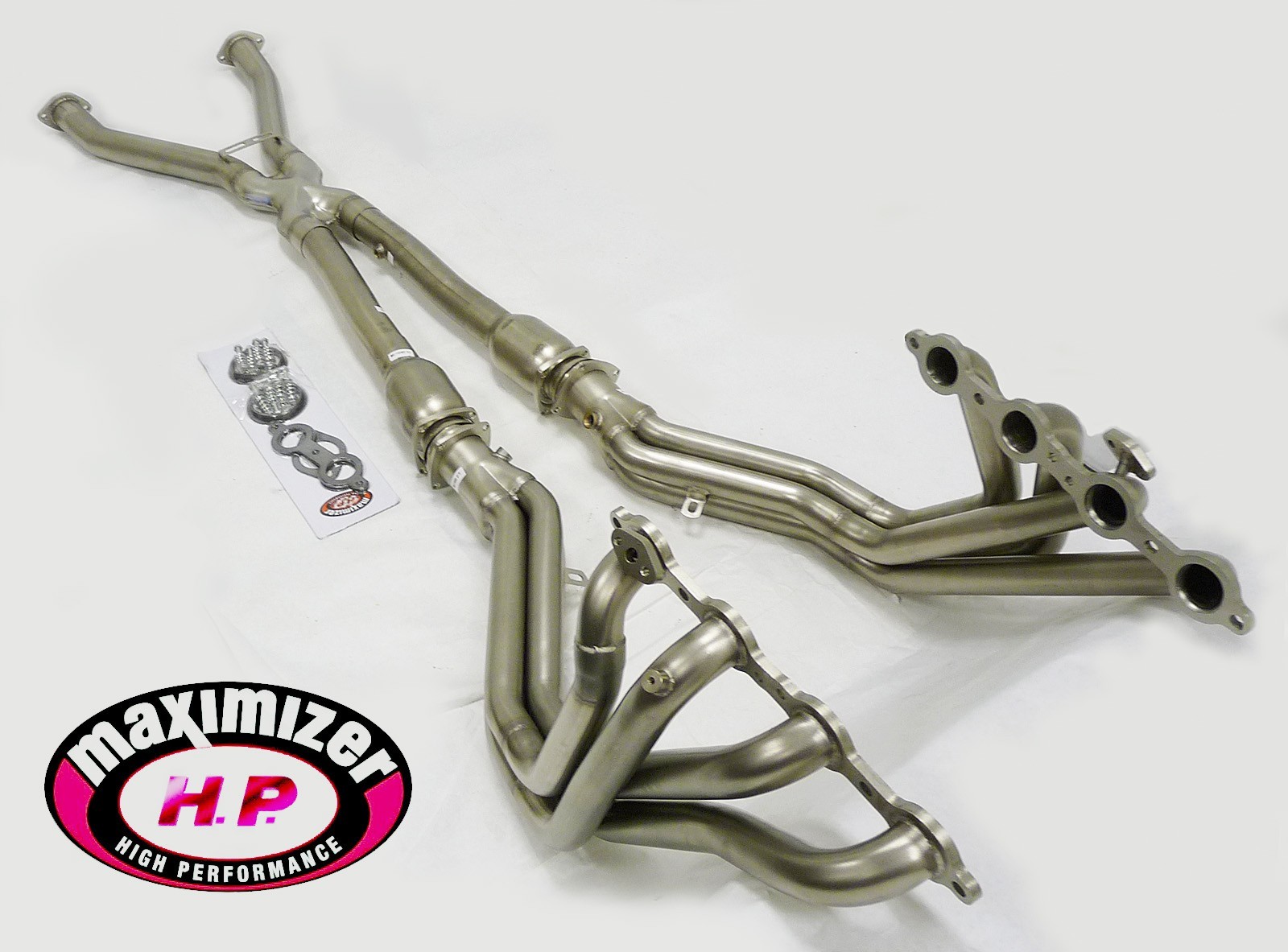 OBX Stainless Long Tube Manifold 97-00 Chevy Corvette C5 LS1 X-Pipe Catted