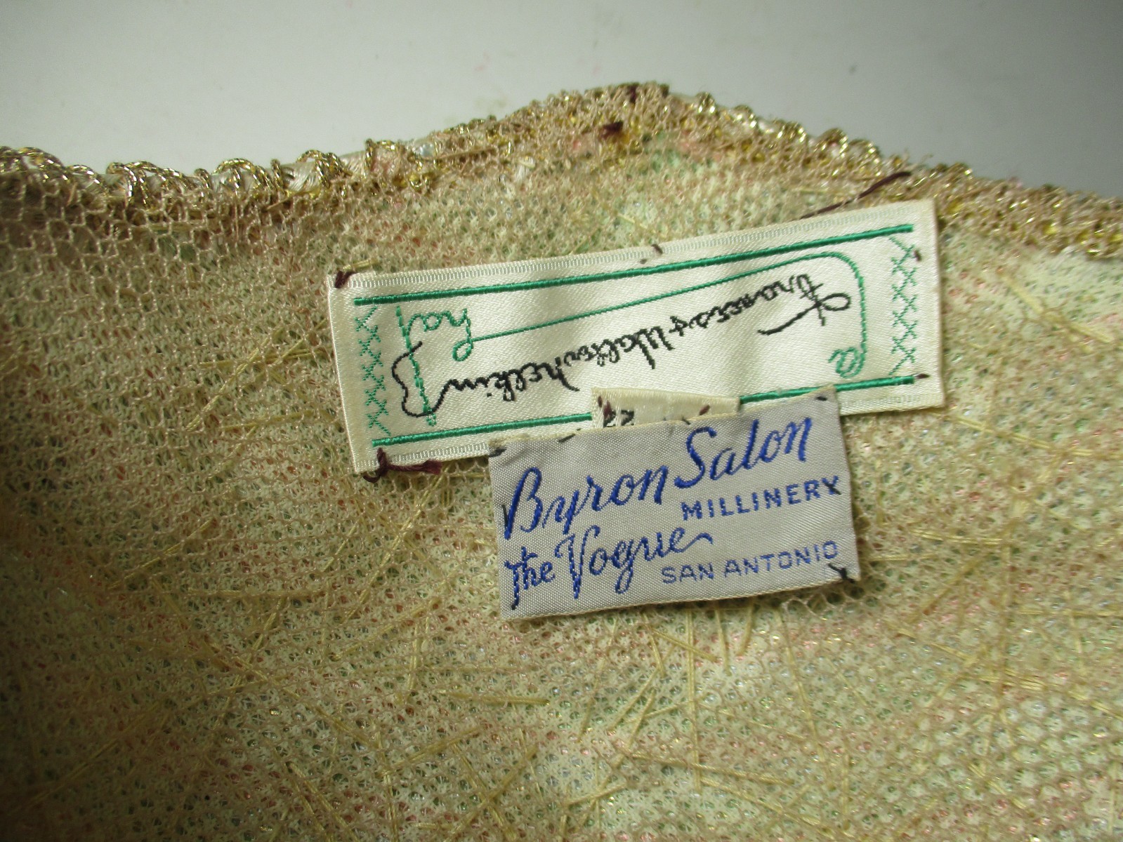 Vintage 1940s Juliet Cap Hat Beads Sequins Frances & Walter Nelkin Bridal