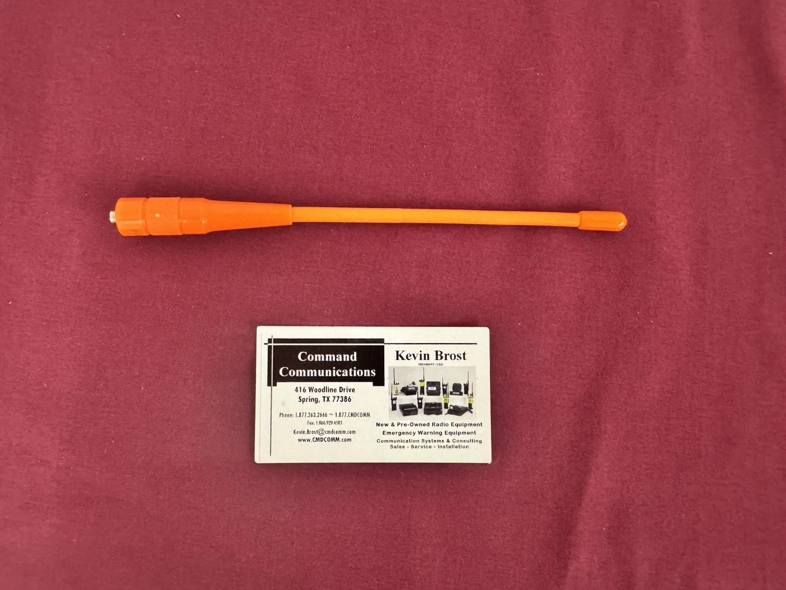 BENDIX KING BKR HEAVY DUTY 9" ORANGE VHF-UHF-GPS ANTENNA BKR5000 BKR9000 BKR0813
