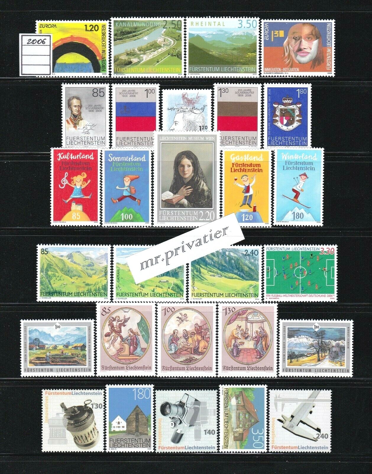 LIECHTENSTEIN 2006 - Complete Year. MNH. €144