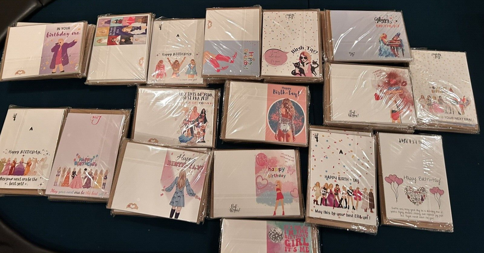 Taylor Swift themed Birthday cards 24 pack unique cards with envelopes 4x6