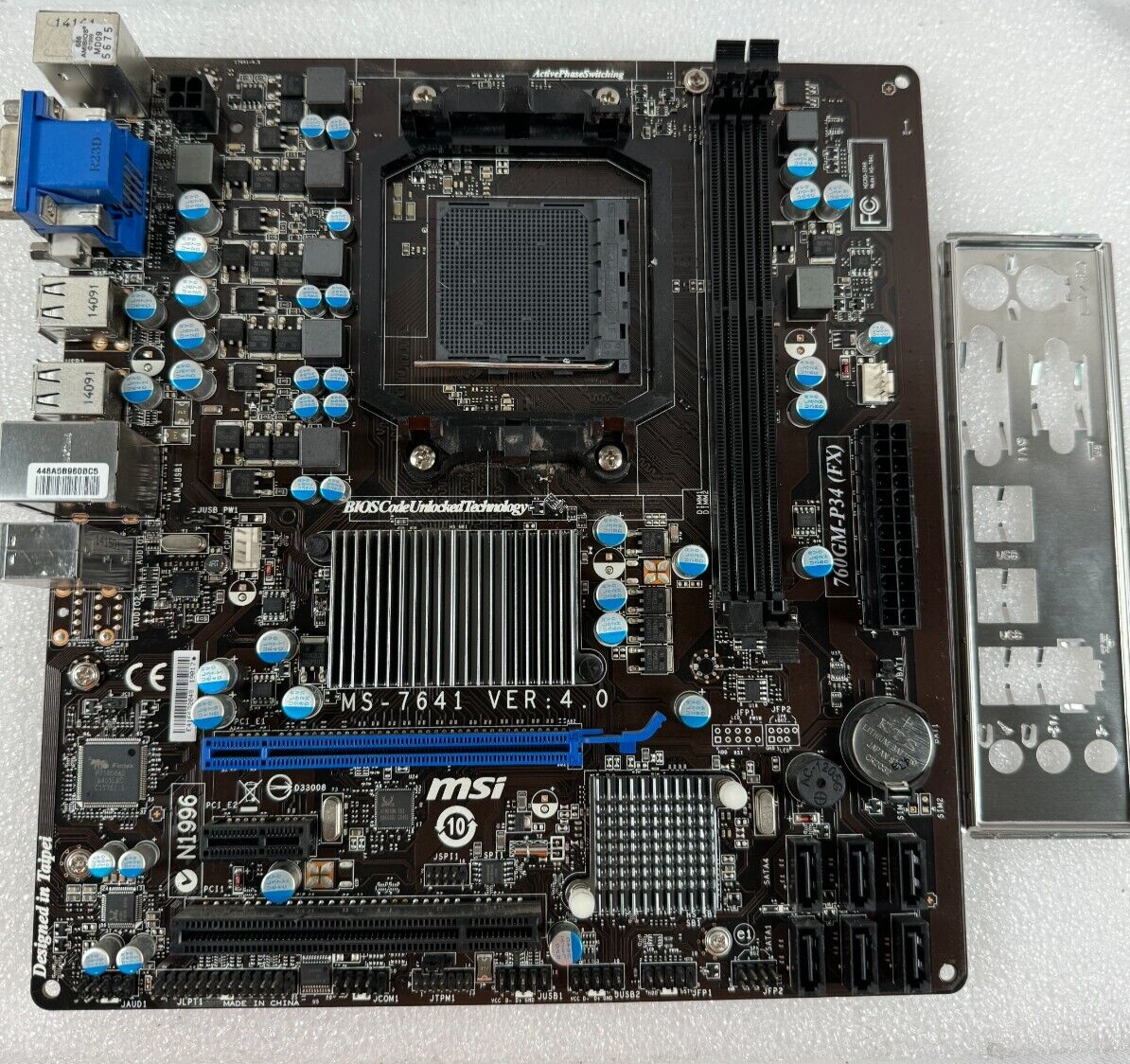 MSI Motherboard 760GM-P34 FX; Tested