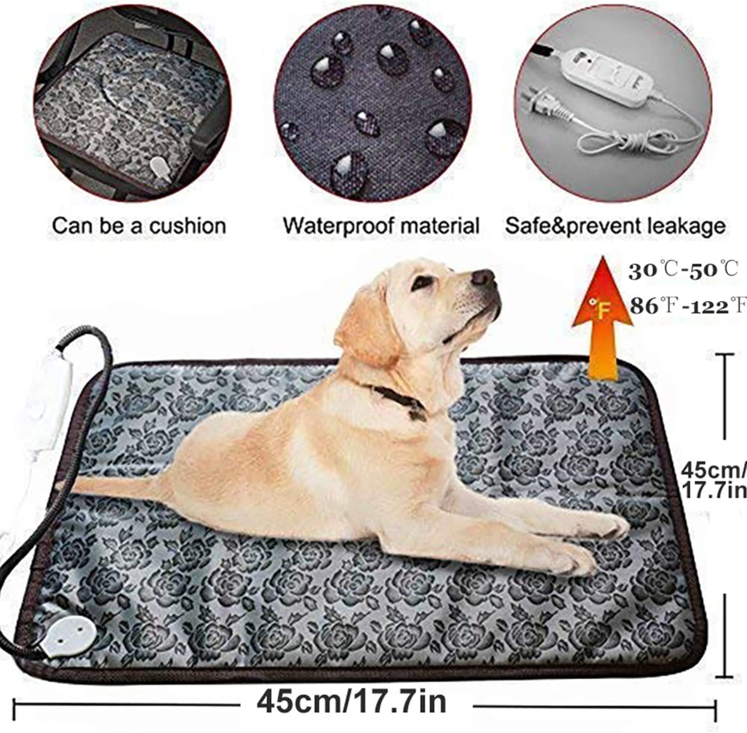 Pet Heating Pad for Cat Small Dog Electric Blanket Winter Warming Pad Waterproof