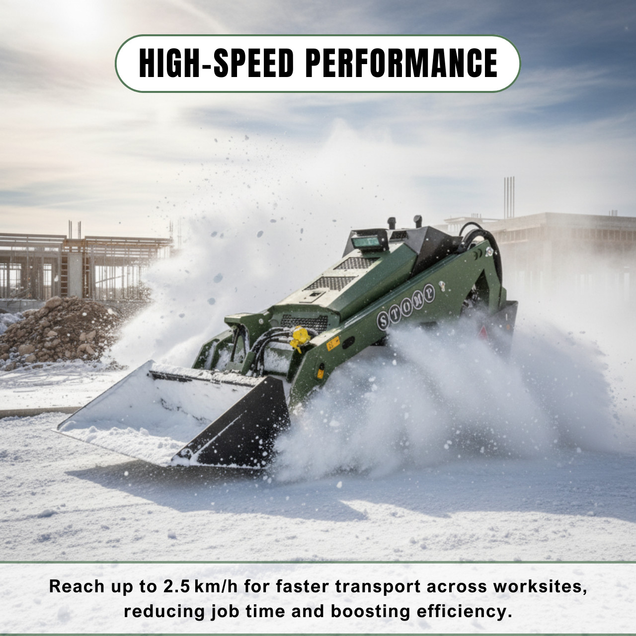 TYPHON Stomp V1000 Kubota D1105 Diesel 24.4hp Skid Steer Hydraulics Full Control