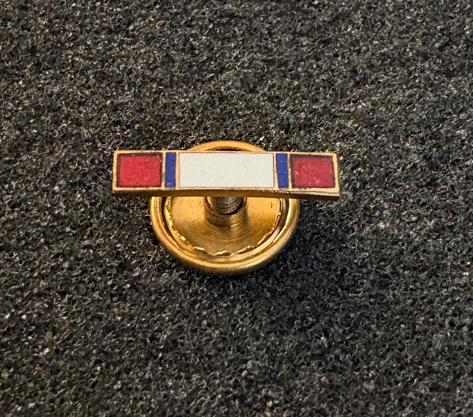US Army Distinguished Service Medal BB&B Ribbon Bar Screw Back Enamel Lapel Pin