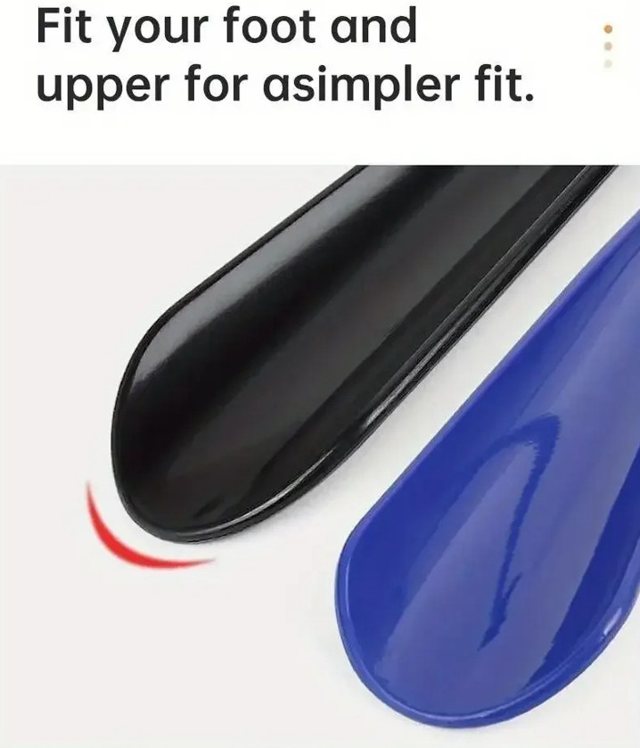 Extra Long Flexible Black Plastic Shoe Horn Durable Shoe Spoon Helper for Adults