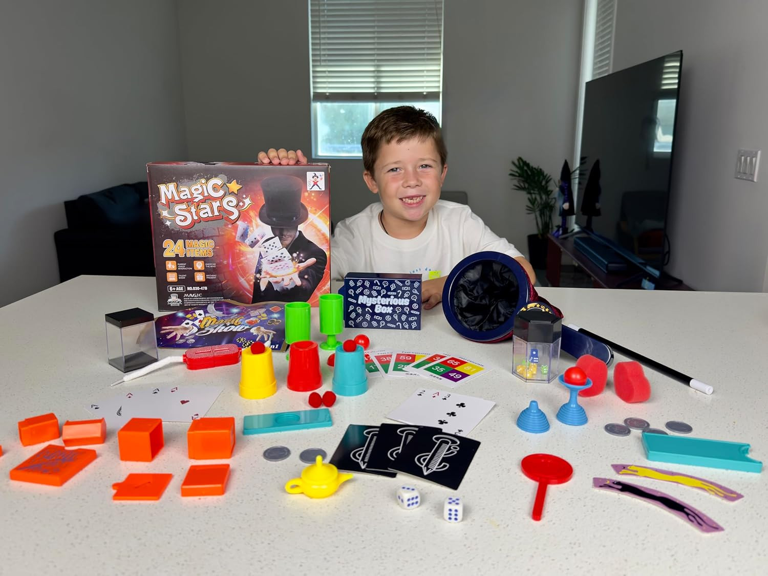 Magic Kit for Kids - 24 in 1 Magic Tricks Magician Starter Set with Video Instru