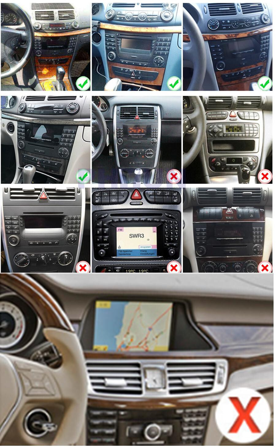 9in Car Multimedia Player SWC RDS Fit For Mercedes-Benz G-Class W463 2001-2008