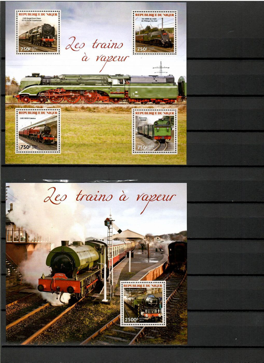 Steam locomotives trains railway 50 sheets MNH Collection [1] until 2014 #CNA162