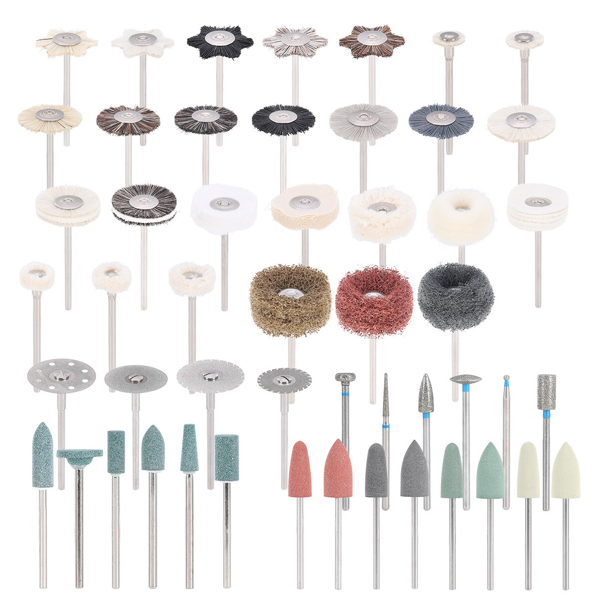51pcs Dental Polishing Kit Laboratory HP Polisher Set 2.35mm Shank Diameter Burs