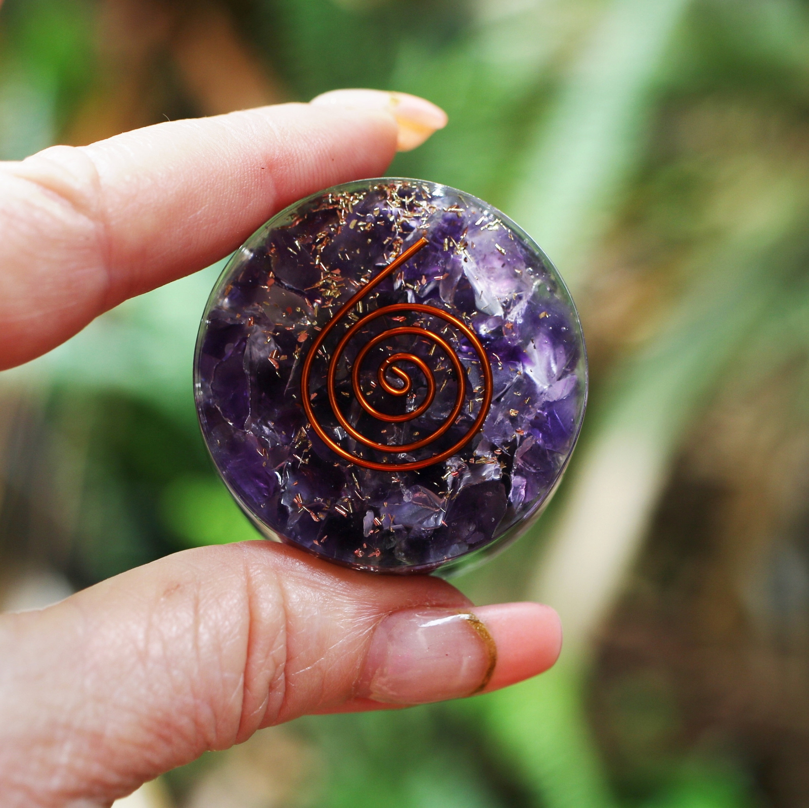 Amethyst Orgone Tower Buster 1.75" EMF Protection Energy Generator