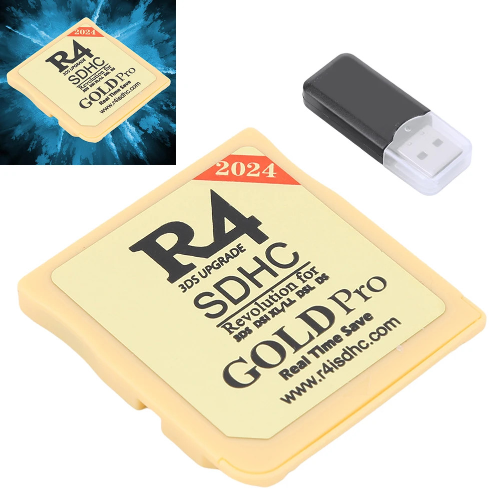 2025 Version R4 Gold Pro SDHC R4i For DS/3DS/2DS Revolution Cartridge + USB