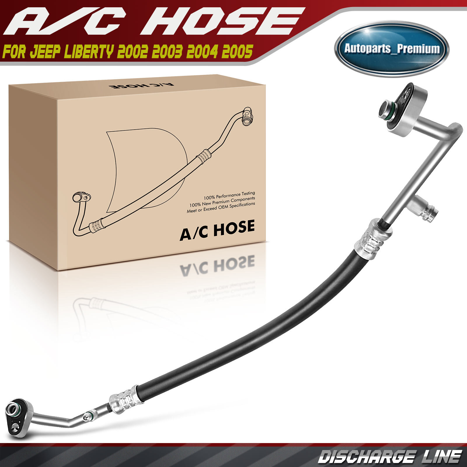 A C Refrigerant Discharge Hose for Jeep Liberty KJ 2002 2003 2004 2005 V6 3.7L