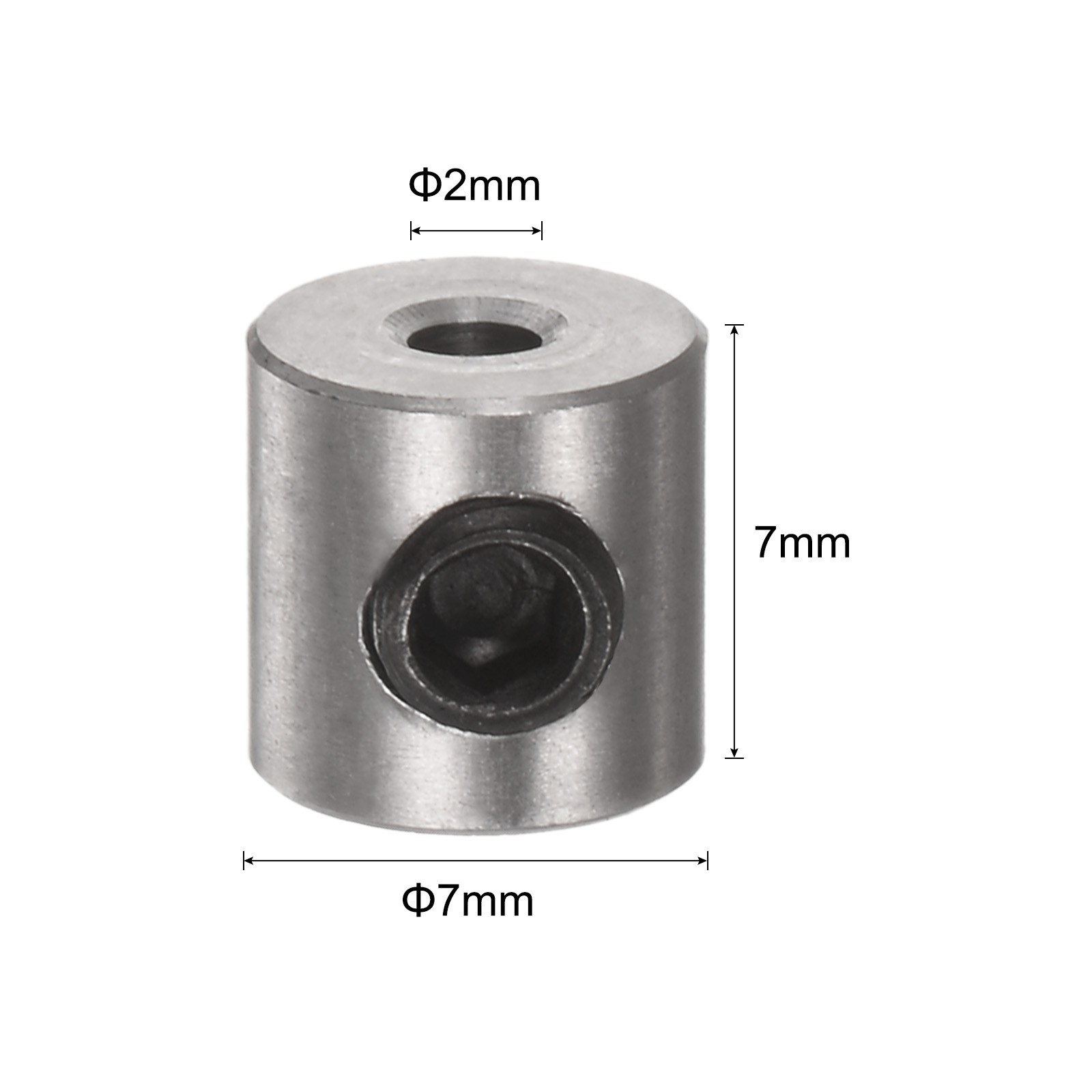 10sets Set Screw Shaft Collars 2mm ID 7mm OD Gear Stopper Wheel Collar