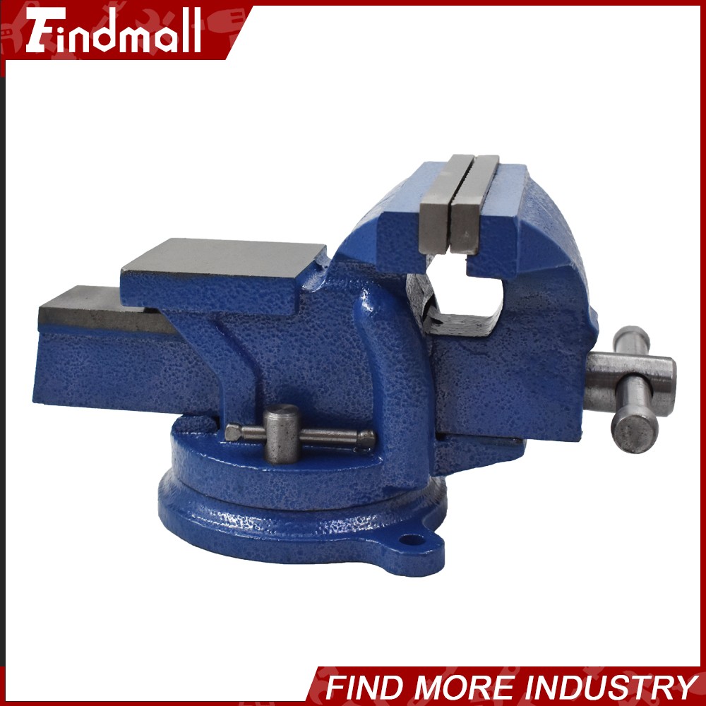 Findmall 4" Bench Vise with Anvil Swivel Locking Base Table top Clamp Vice