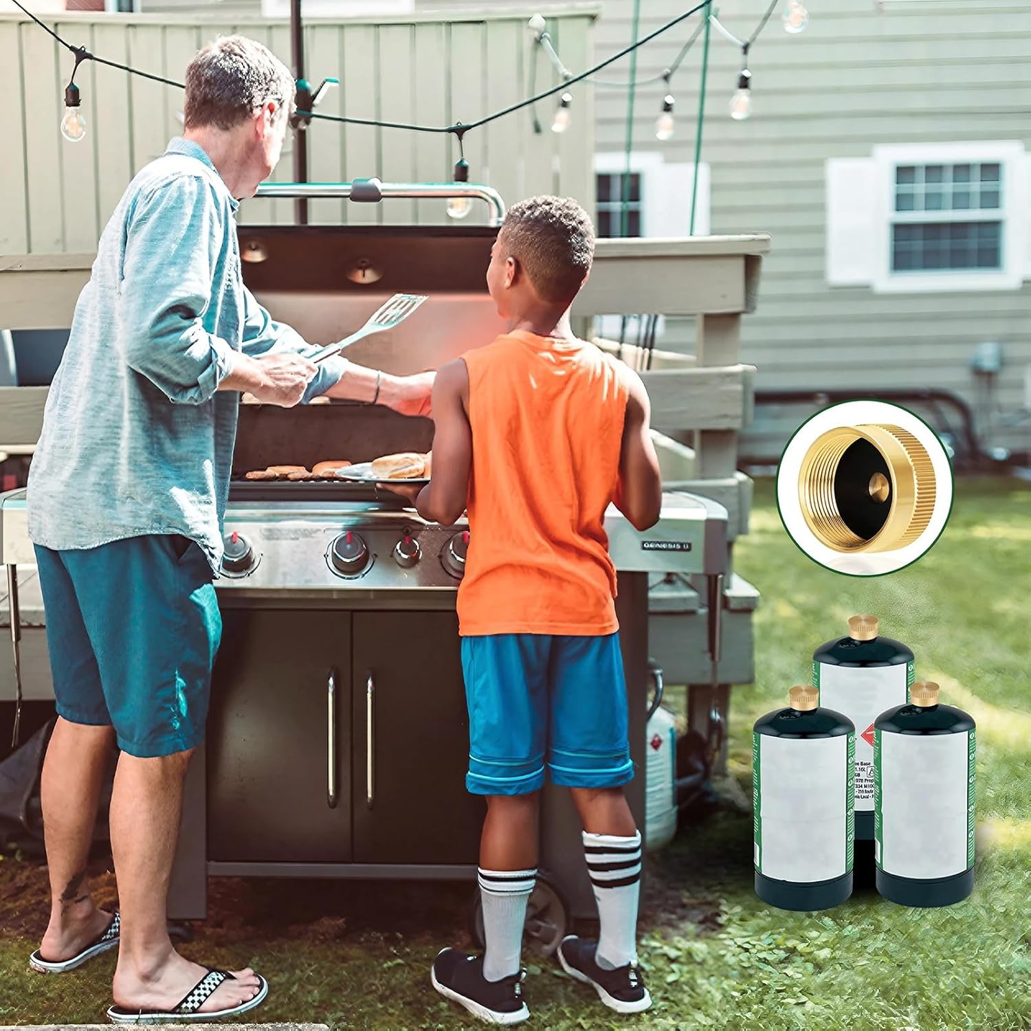 12 PACK 1LB Gas Refill Propane Bottle Cap Tank Threaded Valve Covers Solid Brass