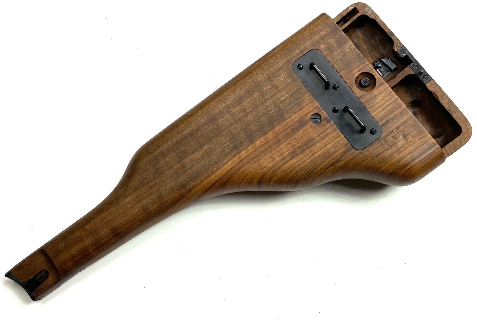 WWI WWII GERMAN P08 LUGER ENCLOSED PISTOL WOODEN HOLSTER