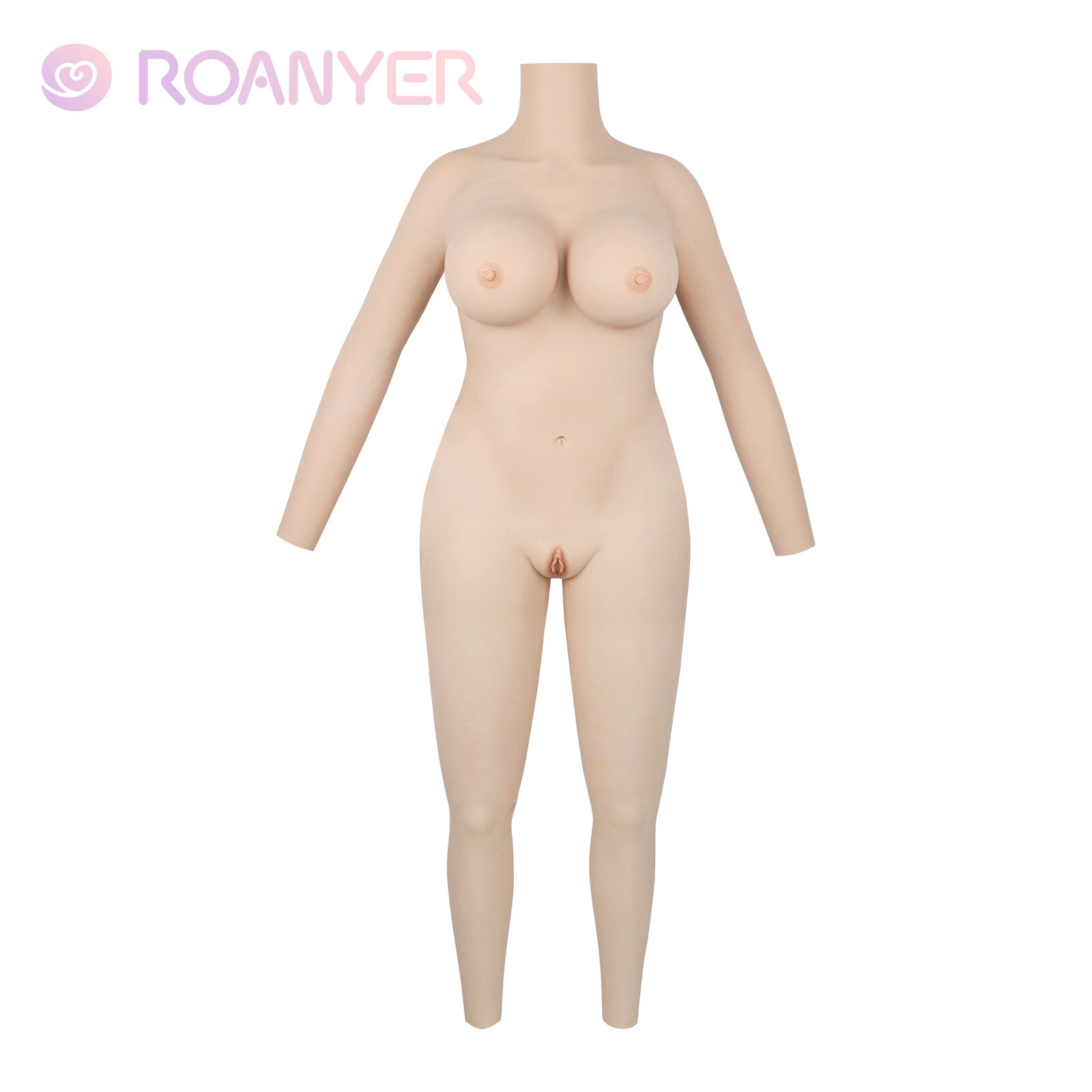 Roanyer Transgender Silicone G Cup Body Suit With Breast Forms Fake Boobs Drag