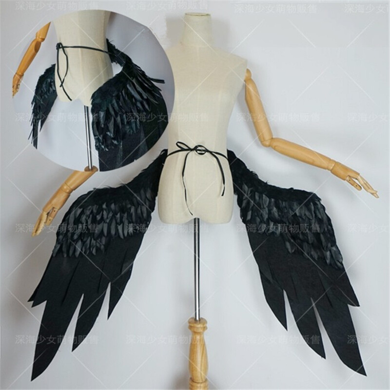Anime Overlord Albedo Wings Foldable Cosplay Props Handmade Costume Accessories