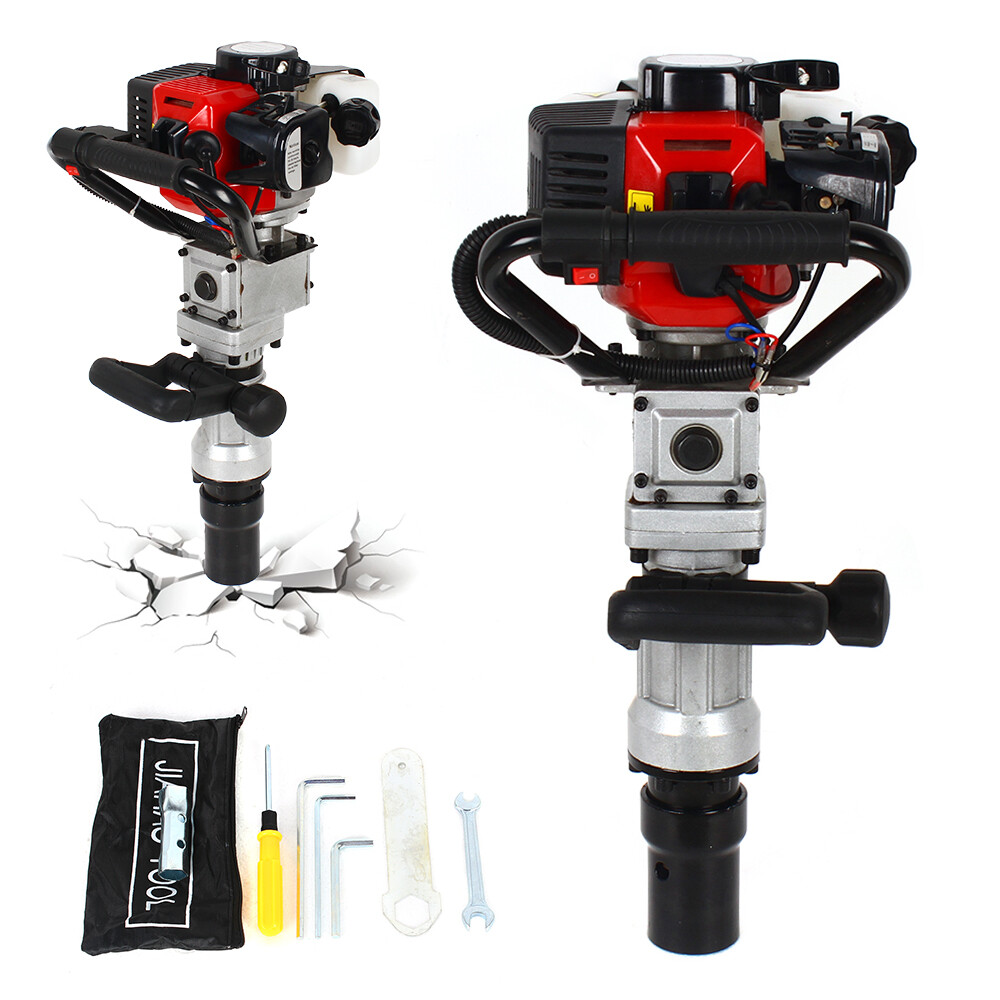 2 Stroke Gas Powered T Post Driver Fence T-Post Gasoline Pile Driver Hammer 900W