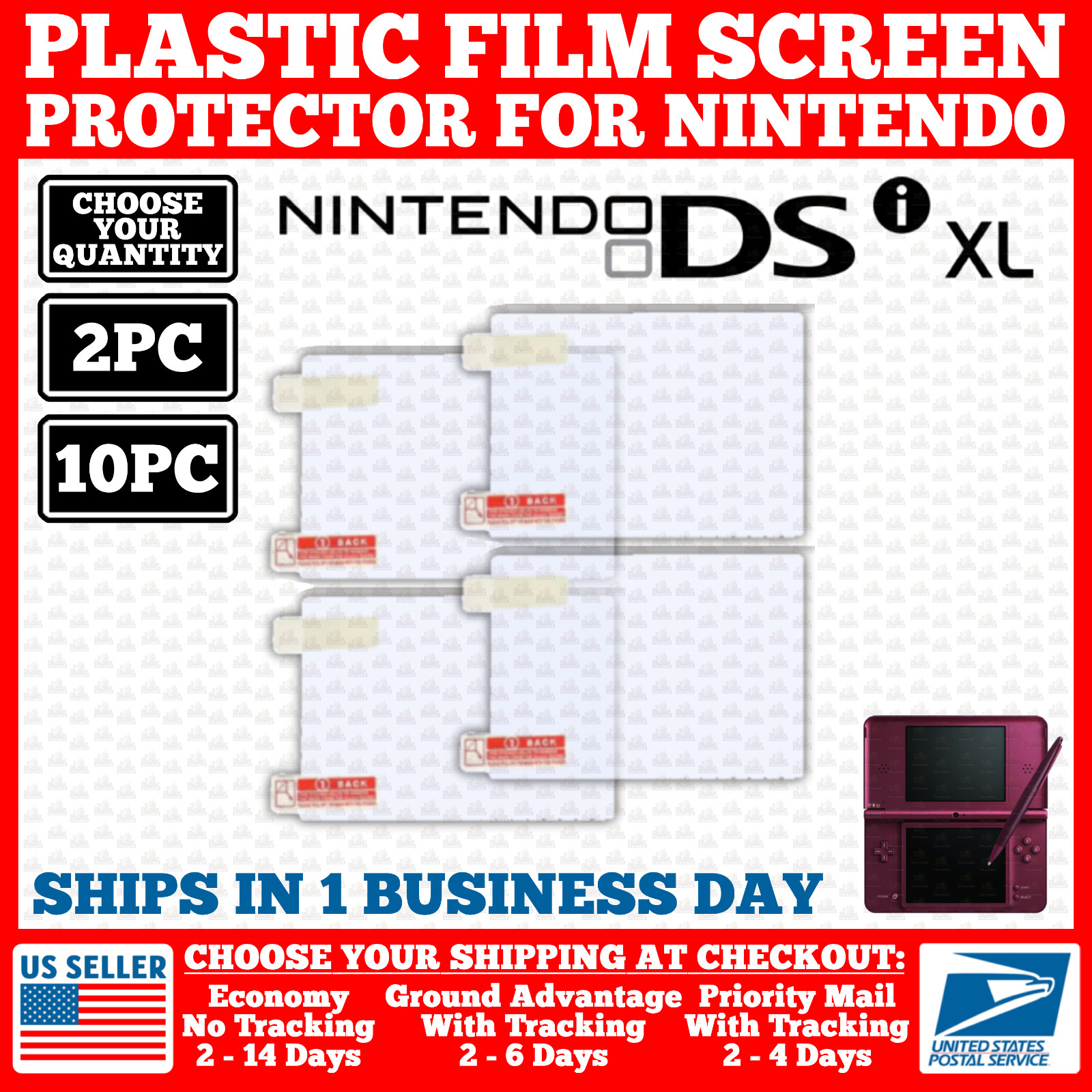 Film Plastic Screen Protector For Nintendo DSi XL/LL NDSi XL Model Console
