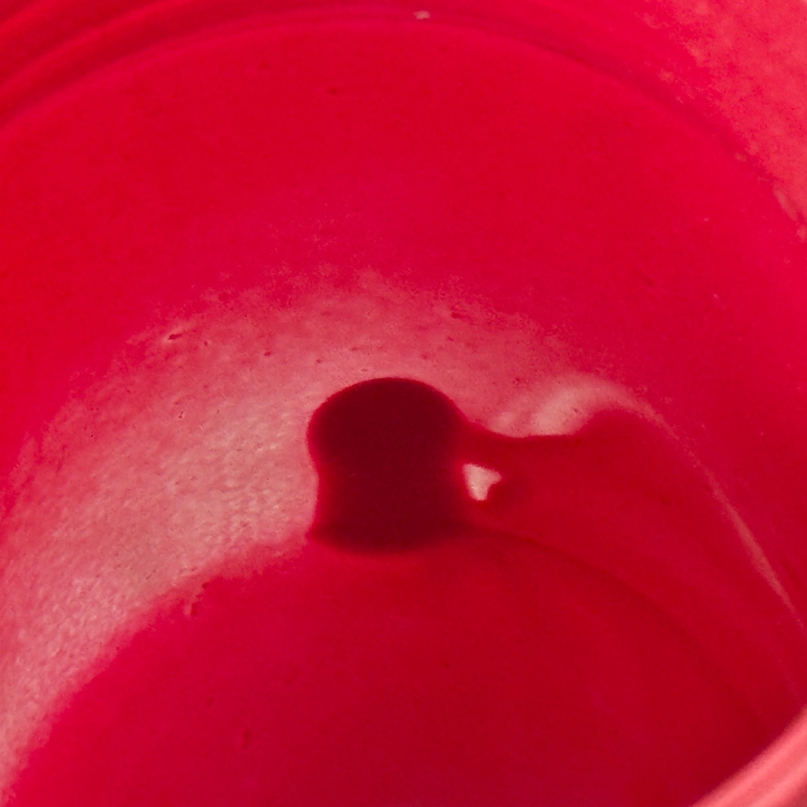 Red Dot Industrial Light Fixture Explosion Proof Red Yellow Glass & Cage NOS