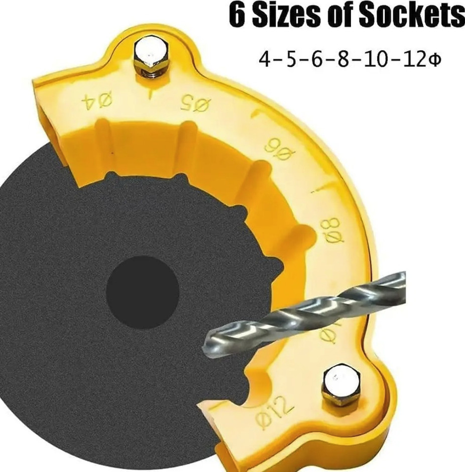 2pcs 6-in-1 Drill Bit Sharpener: Multi-Spec Grinding Tool for Polishing & Repair