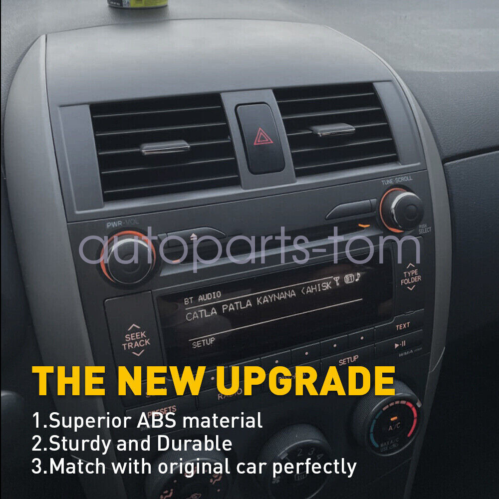 For Toyota Corolla 2009-2013 Center Dash A/C Outlet Air Vent Panel w/ Strip Trim