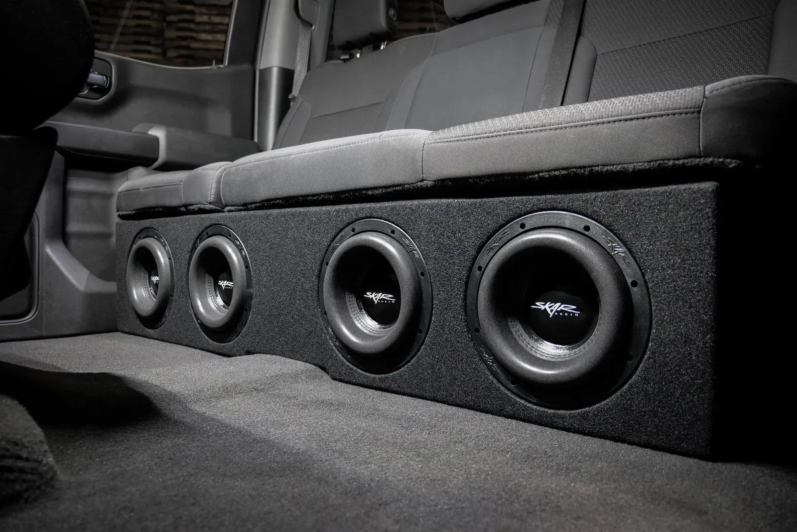 NEW QUAD 8" PORTED SUB BOX FITS 2019-2025 CHEVY SILVERADO GMC SIERRA CREW