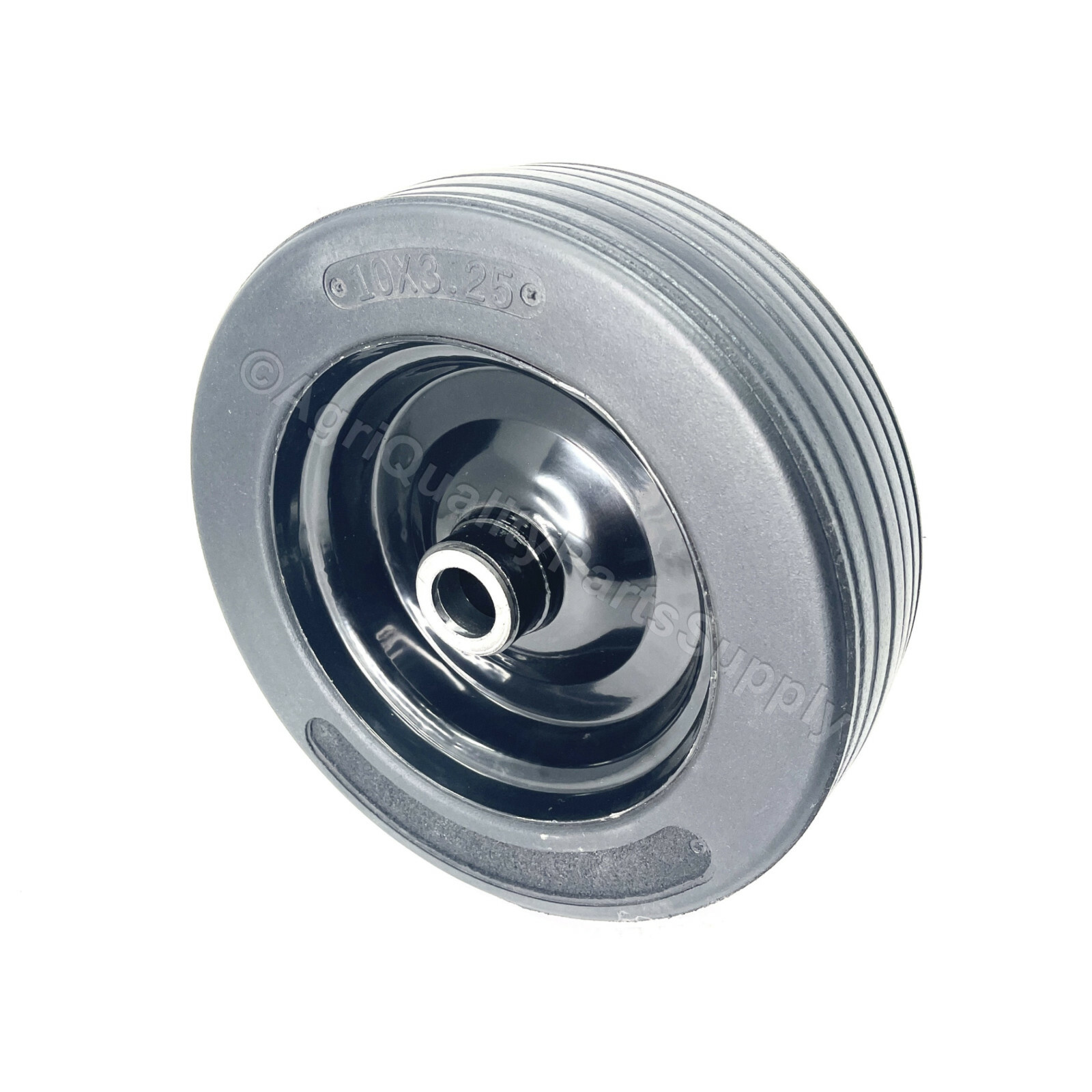 10"x 3.25" FINISH MOWER WHEEL -SOLID MOLDED TIRE - FITS 1" AXLE, Free Shipping