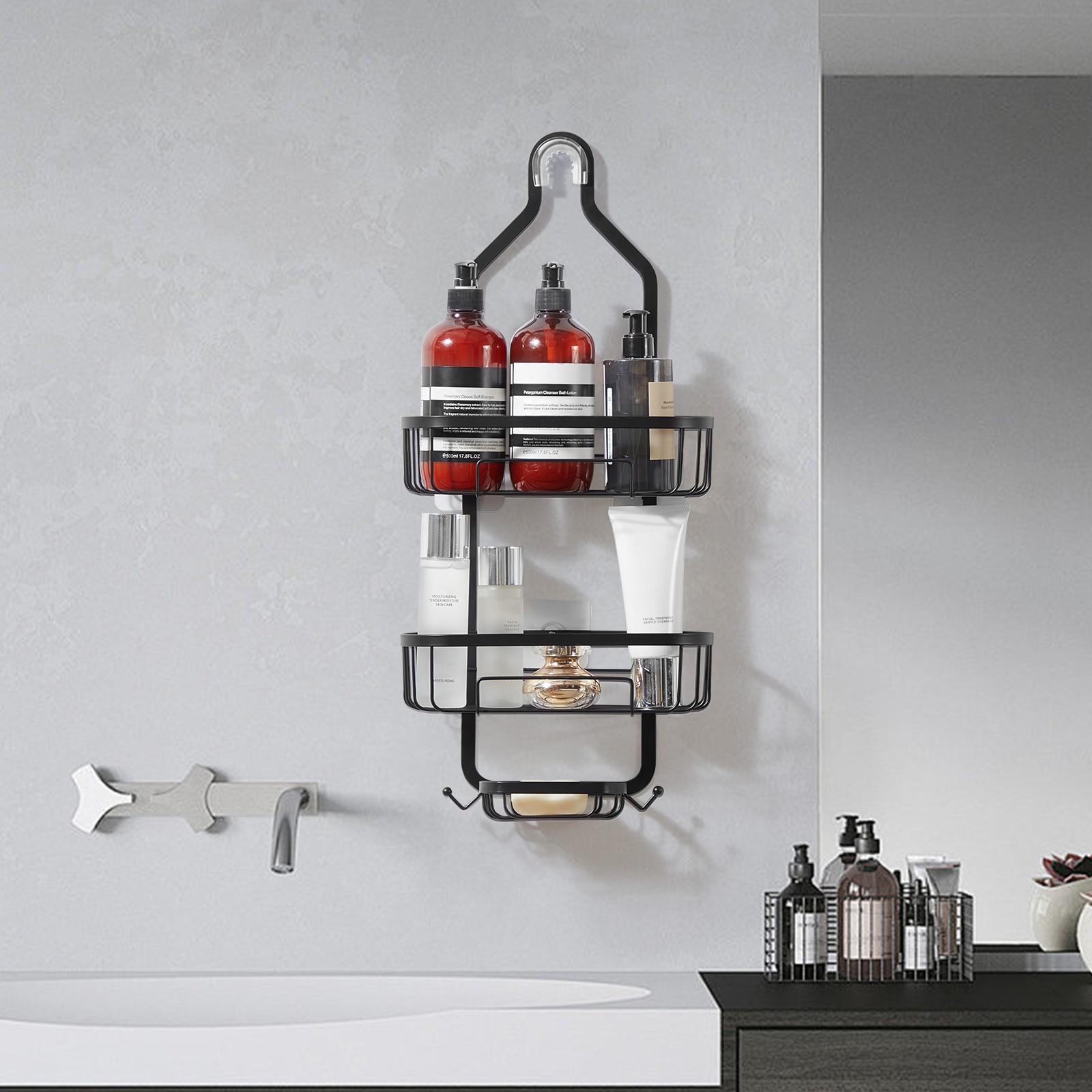 VEVOR Shower Caddy 3-Tier Hanging Bathroom Shower Storage Organization Shelves