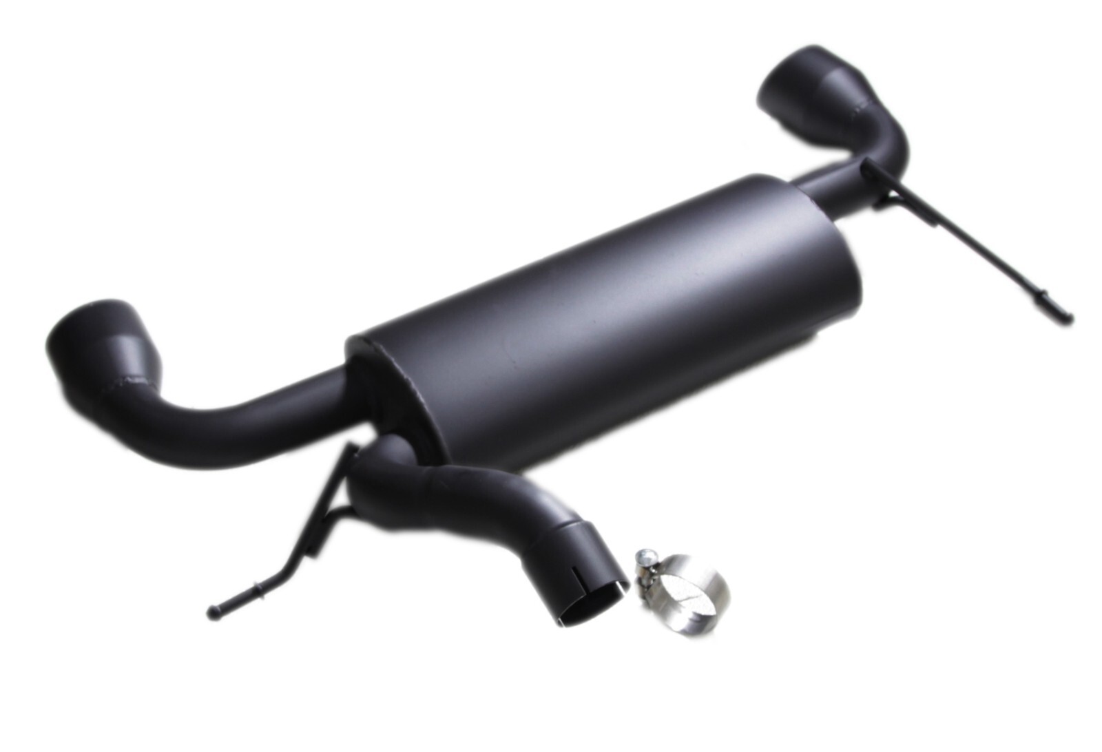 2.5" Matte Black Dual Axle Back Exhaust Muffler For 07-17 Jeep Wrangler JK 2/4DR