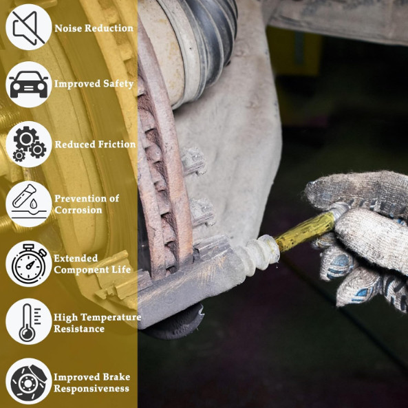 Brake Guide Pin Grease 5.29oz, High-Performance Brake Caliper Grease for Car