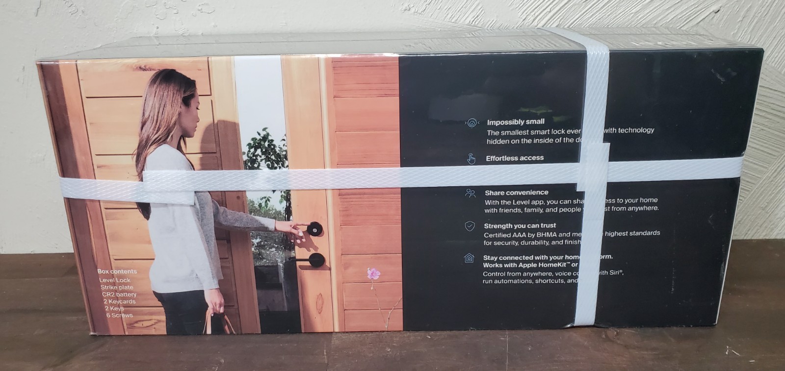 Level Lock Smart Lock Touch Edition Smart Deadbolt Keyless Entry, Black - SEALED