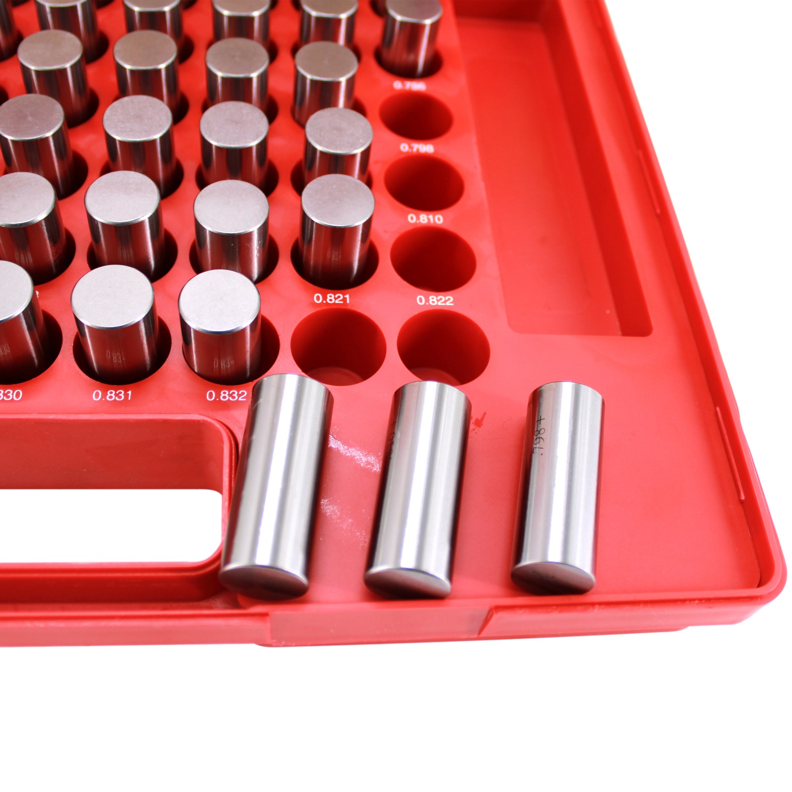 HFS(R) M5 Plus Steel Pin Gage Set with Storage Case 82 PCS 0.751-0.832" Range