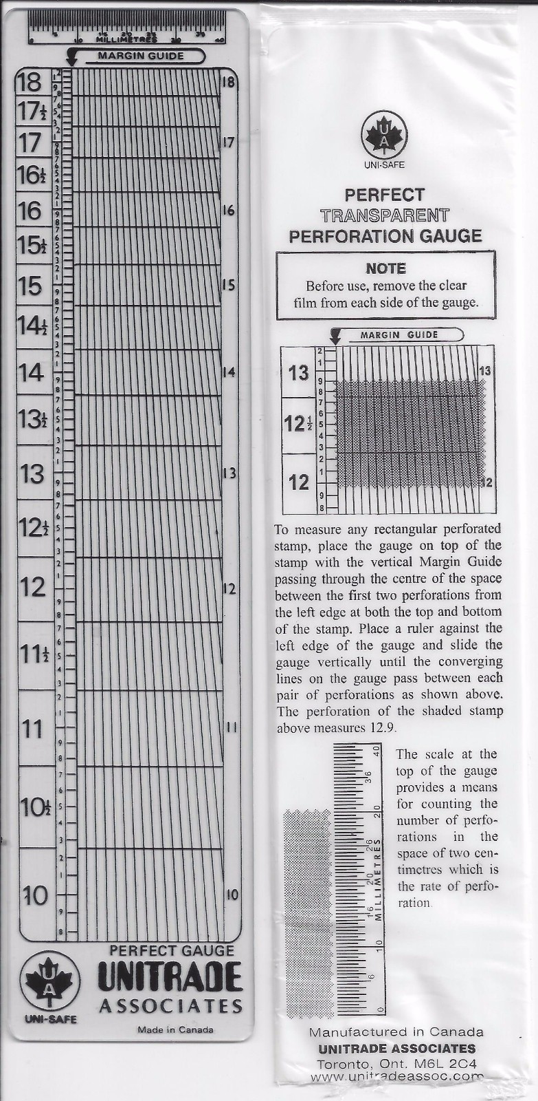 Uni-Safe "Perfect" Perforation Gauge