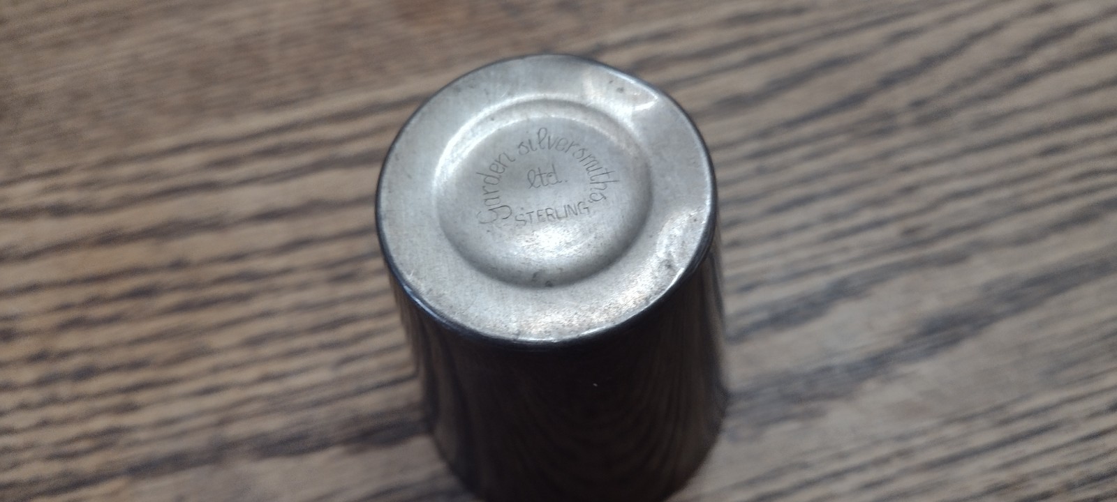 Vintage Sterling Silver Wrapped Glass Shot Glass