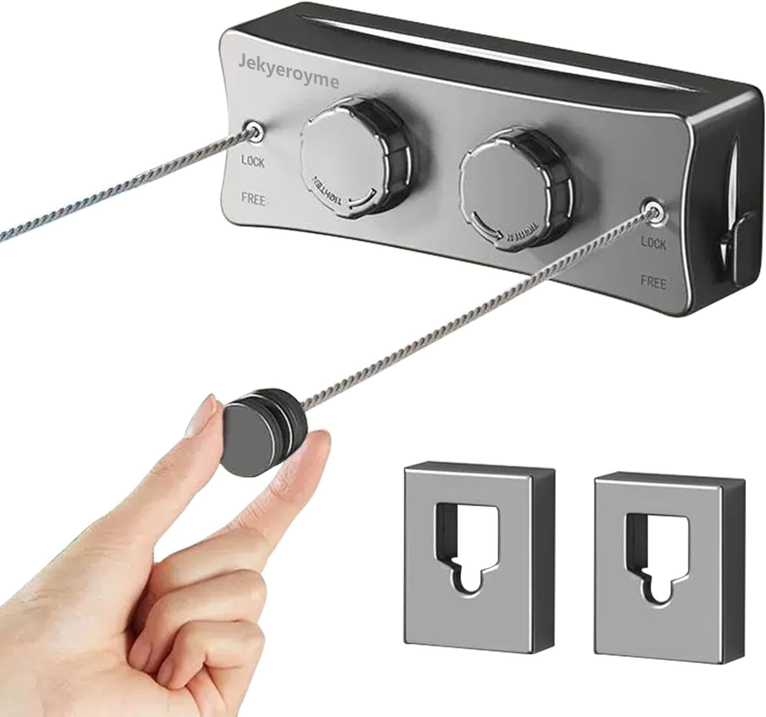 Retractable Clothesline Indoor Outdoor 16.7 Ft Stainless Steel Wall Mounted D...